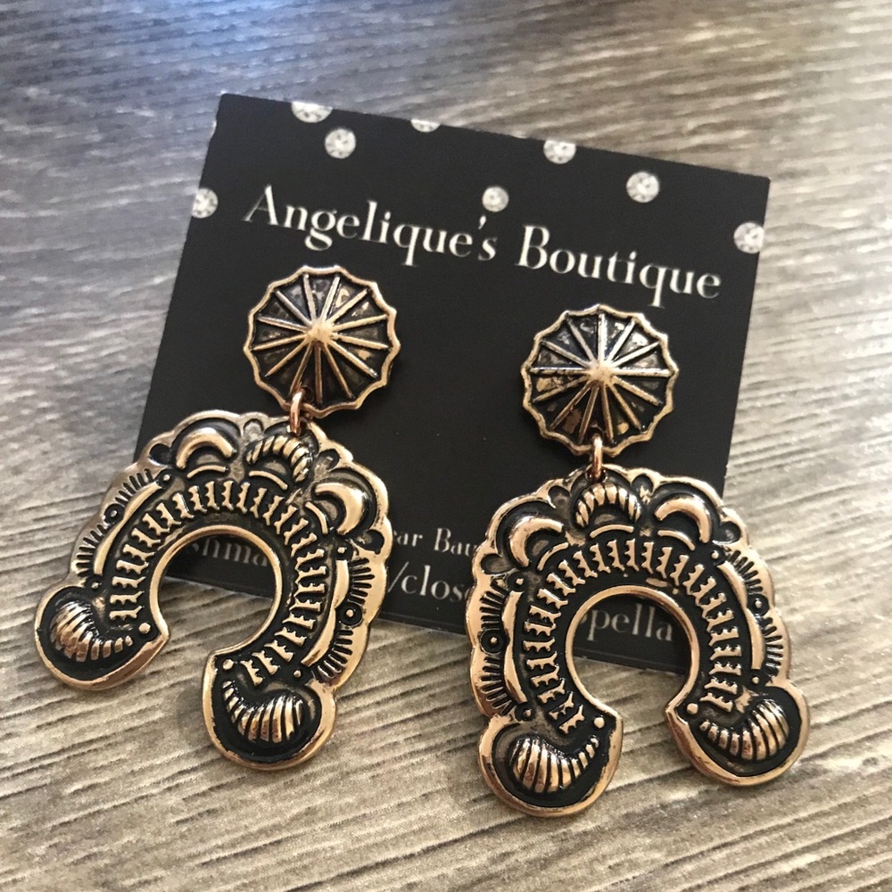 Copper Squash Post Earrings